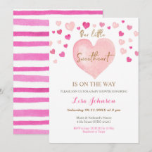 Roze Valentijn Baby shower