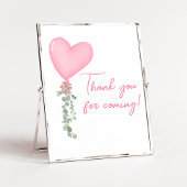 Roze Valentijn Balloon Bedankt voor het komen Poster