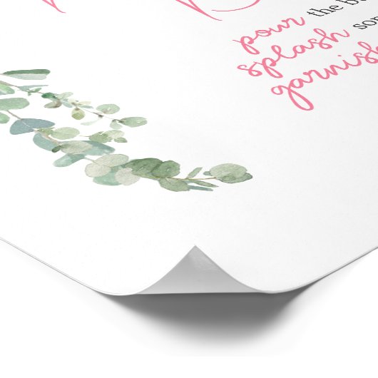 Roze Valentijn Balloon Moeder Osa Bar Poster (Hoek)