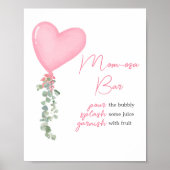Roze Valentijn Balloon Moeder Osa Bar Poster (Voorkant)