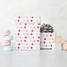 Roze Valentijn Birthday Cake Pop Dessert Sweets Cadeaupapier