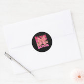 Roze Valentijn Coquette Hart Ronde Sticker (Envelop)