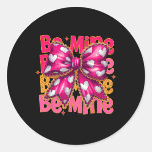 Roze Valentijn Coquette Hart Wees Van Mijne Valent Ronde Sticker