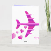 roze Valentijn Feestdagen Kaart (Achterkant)