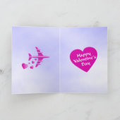 roze Valentijn Feestdagen Kaart (Binnen)