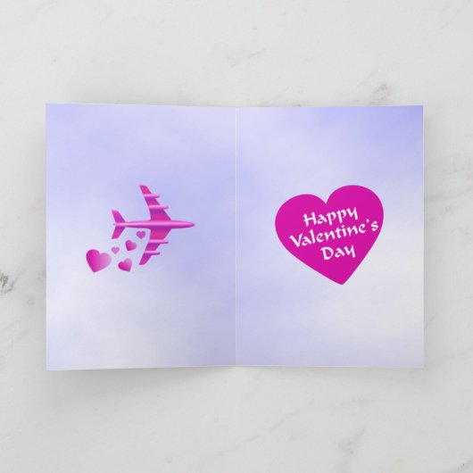 roze Valentijn Feestdagen Kaart (Binnen)