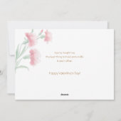  roze Valentijn Feestdagenkaart (Achterkant)