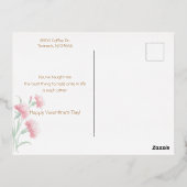  roze Valentijn Folie Feestdagen Briefkaart (Achterkant)