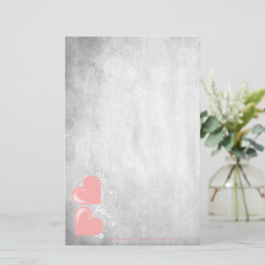 Roze Valentijn Gepersonaliseerde artikelen Briefpapier (Staand voorkant)