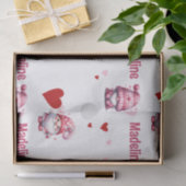 Roze Valentijn Gnomen Gepersonaliseerd Tissuepapier (Geschenk)