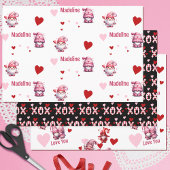 Roze Valentijn Gnomen Inpakpapier Vel