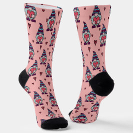 Roze Valentijn Gnomen Sokken