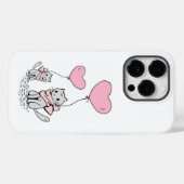ROZE VALENTIJN HARTBALLONNEN MET GRIJZE KITTENS Case-Mate iPhone CASE (Achterkant (horizontaal))