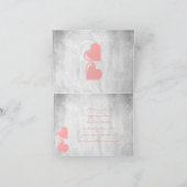 Roze Valentijn Hartelijk dank Kaart (Binnen)