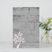 Roze Valentijn Harten Bouw Gepersonaliseerd bankie Briefpapier (Staand voorkant)