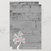 Roze Valentijn Harten Bouw Gepersonaliseerd bankie Briefpapier (Voorkant / Achterkant)