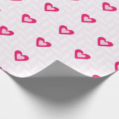 ROZE VALENTIJN HARTEN CADEAUPAPIER (Hoek)