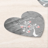 Roze Valentijn — Harten Onderzetter papier (Gekanteld)