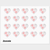 Roze Valentijn Harten Sticker (Vel)