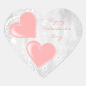 Roze Valentijn Harten Sticker (Voorkant)
