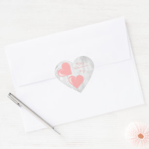Roze Valentijn Harten Sticker