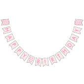 Roze Valentijn Harten Verjaardagsfeestdecor Vlaggetjes (Alle)