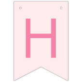 Roze Valentijn Harten Verjaardagsfeestdecor Vlaggetjes (Tweede vlag)