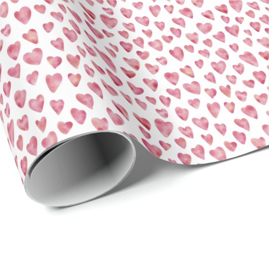 Roze Valentijn Heart Cadeaupapier (Rol Hoek)