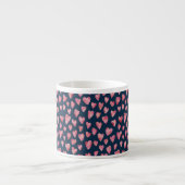Roze Valentijn Heart Espresso Cup Kop (Voorkant)