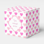 Roze Valentijn Hearts Bedankdoosjes (Voorkant Zijde)