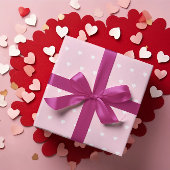 Roze Valentijn Hearts Inpakpapier Vel