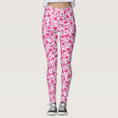 Roze Valentijn Hearts Leggings (Voorkant)