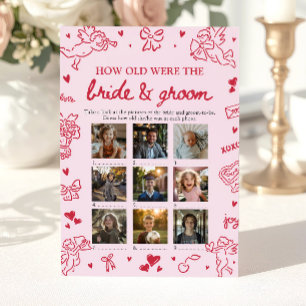 Roze Valentijn Hoe oud waren de bruid en bruidegom Kaart
