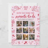 Roze Valentijn Hoe Oud Waren De Ouders Spel Kaart (Voorkant)
