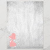 Roze Valentijn hoort gepersonaliseerde papieren bl (Achterkant)