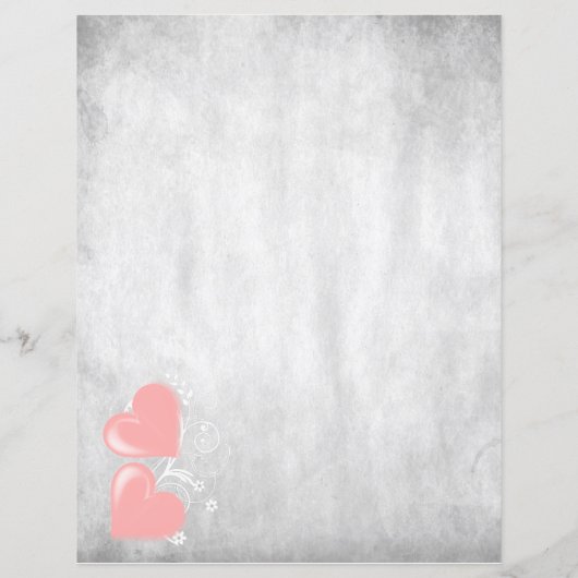 Roze Valentijn hoort gepersonaliseerde papieren bl (Achterkant)