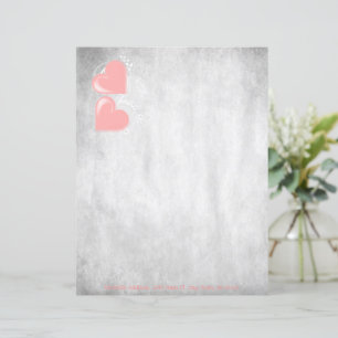 Roze Valentijn hoort gepersonaliseerde papieren bl