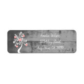 Roze Valentijn Hoorten het Etiket van het Adres va (Voorkant)