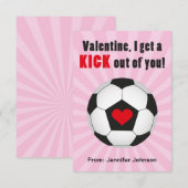 Roze Valentijn-kaarten voor voetzoekers in de klas Kaart (Voorkant / Achterkant)