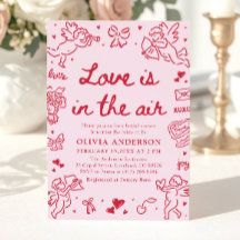 Roze Valentijn Liefde is in de Lucht Bruiloft Borr