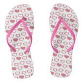 Roze Valentijn Love Pattern Teenslippers (Voetbed)