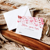 Roze Valentijn Tips voor Ouders Baby shower Game Informatiekaartje