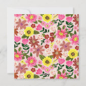 Roze Valentijn van de roze bloem Feestdagenkaart (Achterkant)