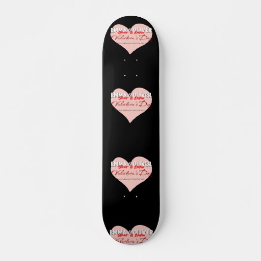 Roze Valentijn van het hart Persoonlijk Skateboard (Voorkant)