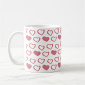 Roze Valentijn van het Heart Love Pattern Koffiemok (Links)