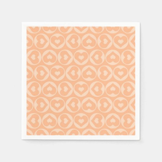 Roze Valentijn van het Heart Love Pattern Servet (Voorkant)