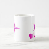 Roze Valentijn van het vliegtuig Koffiemok (Center)