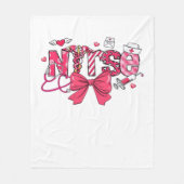 Roze Valentijn Verpleegster, Valentijn Coquette Bo Fleece Deken (Voorkant)