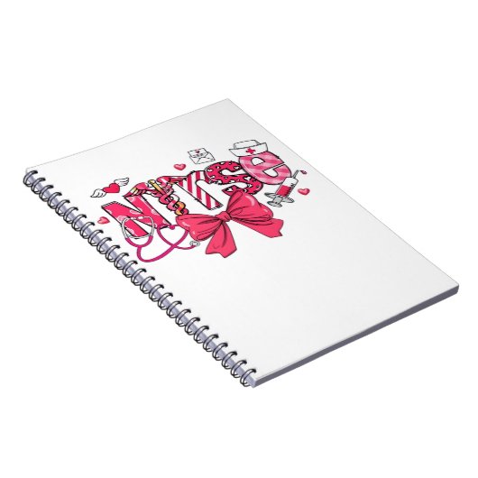 Roze Valentijn Verpleegster, Valentijn Coquette Bo Notitieboek (Rechterzijde)