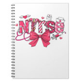 Roze Valentijn Verpleegster, Valentijn Coquette Bo Notitieboek (Voorkant)